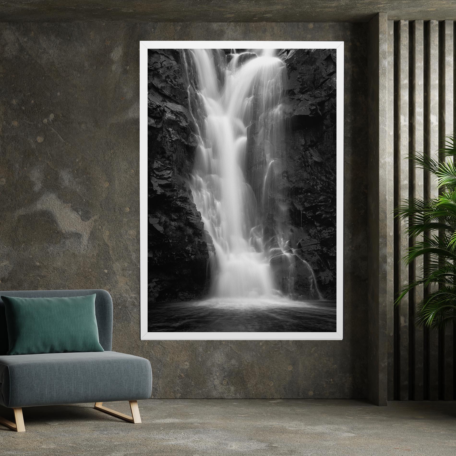Leinwandbild Black Rock Waterfall View mockup 7