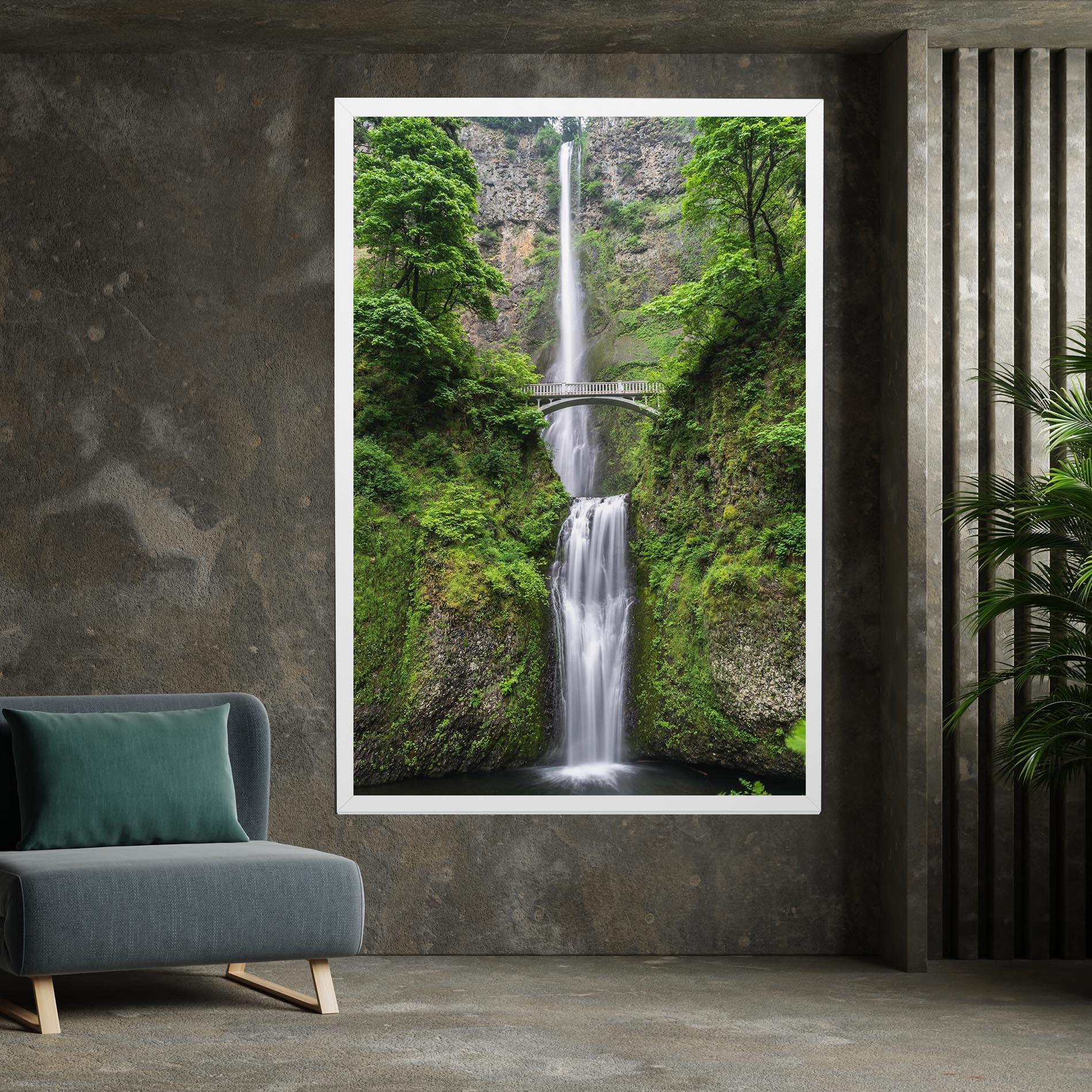 Leinwandbild Green Leaves Bridge View mockup 7