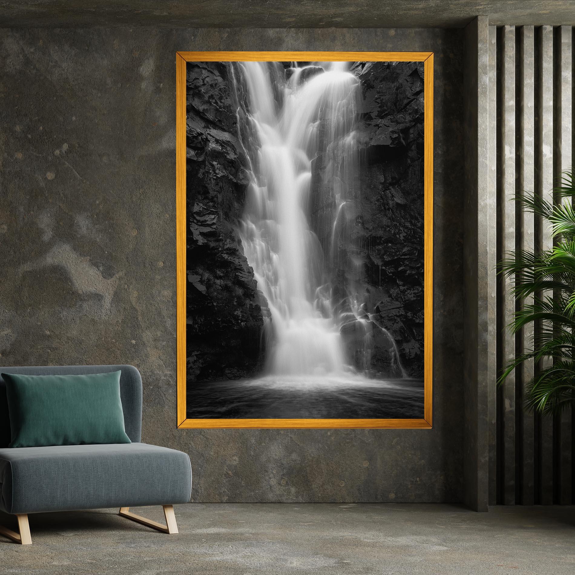 Leinwandbild Black Rock Waterfall View mockup 7