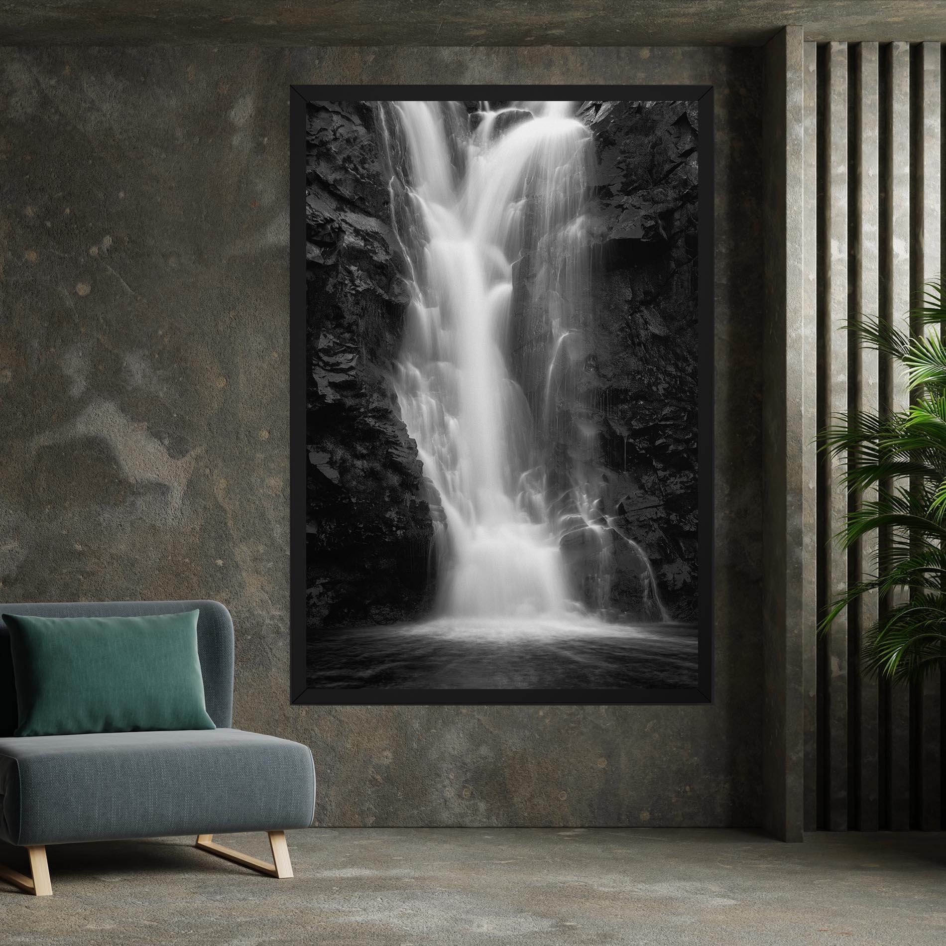 Leinwandbild Black Rock Waterfall View mockup 7