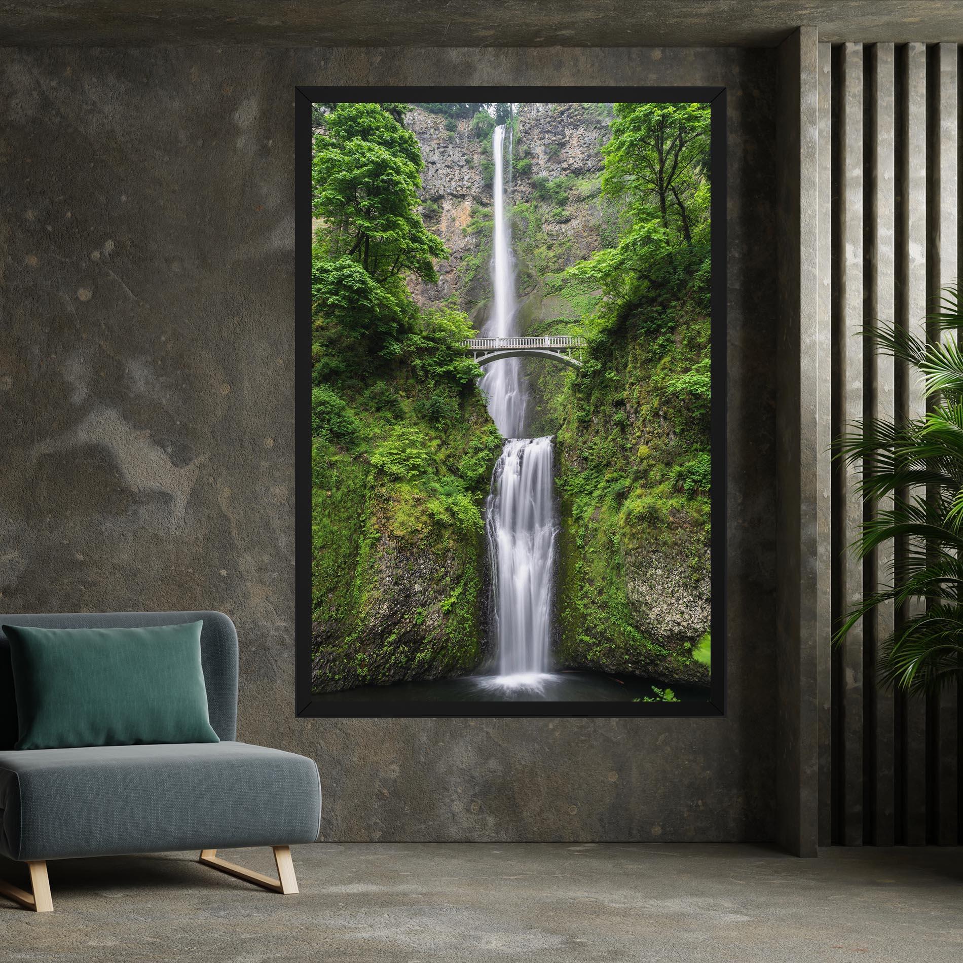 Leinwandbild Green Leaves Bridge View mockup 7