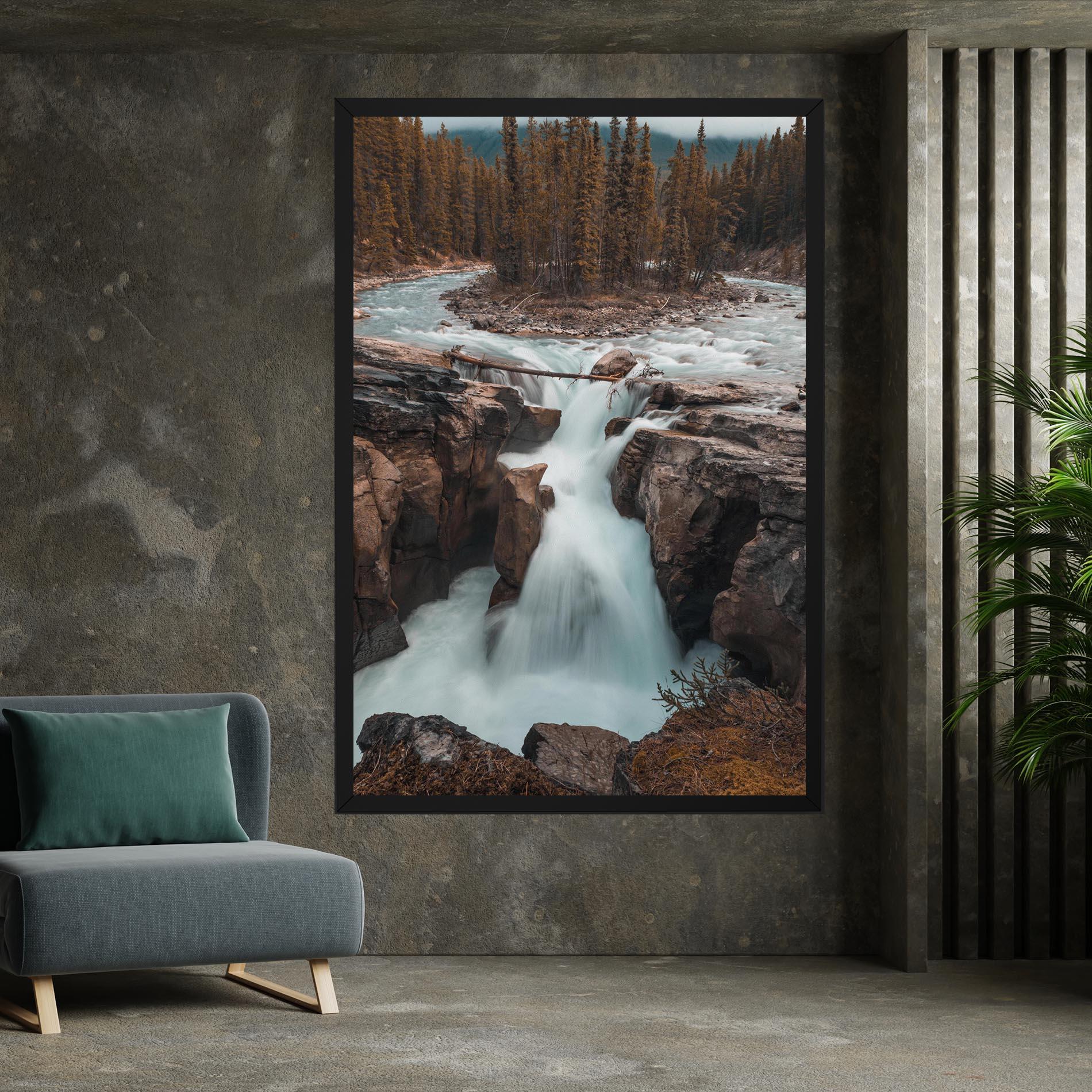 Leinwandbild Orange Trees Waterfall mockup 7