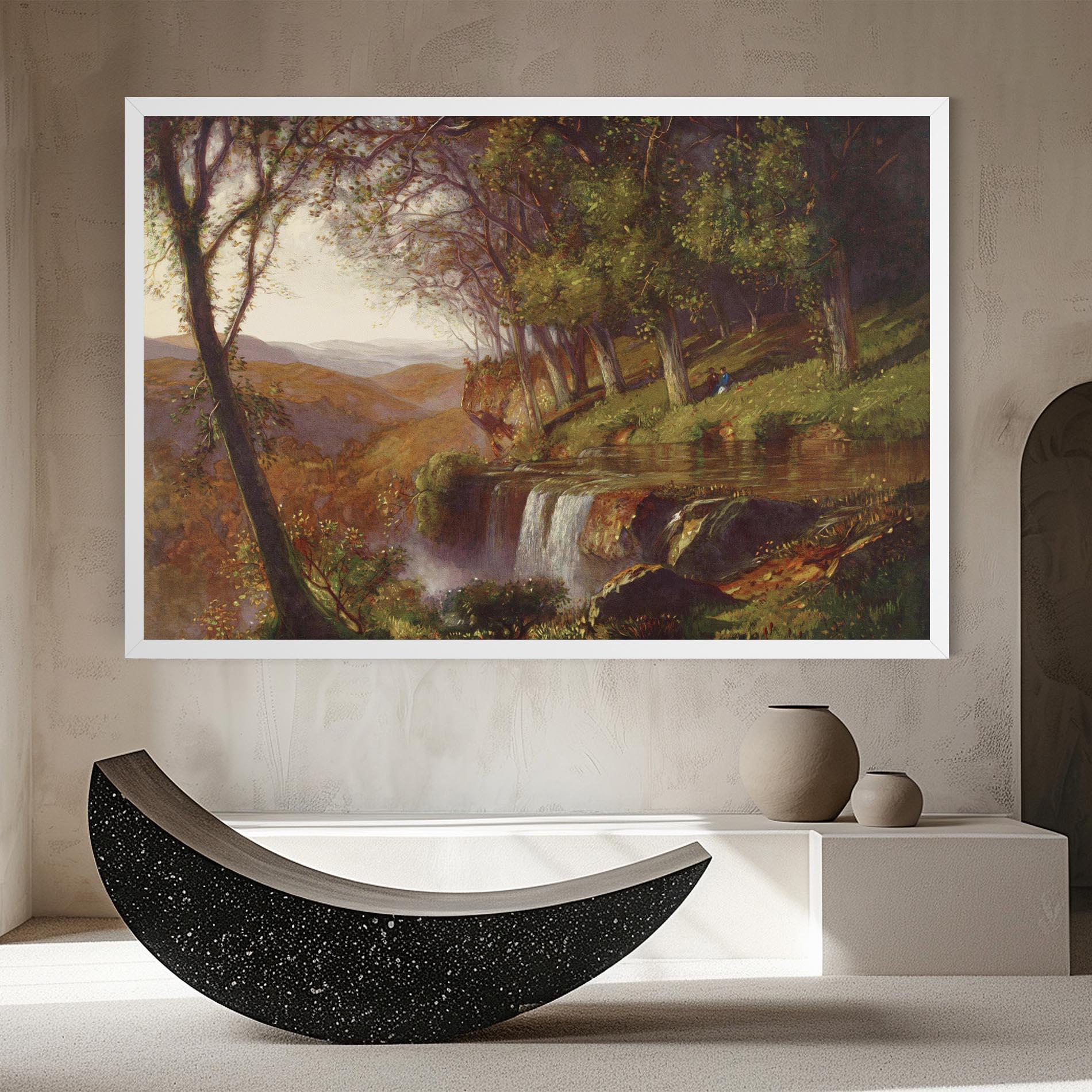 Leinwandbild Waterfall Painting mockup 8