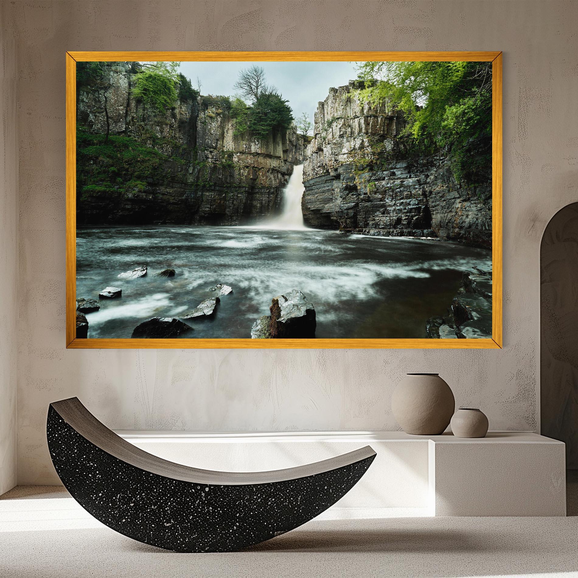 Leinwandbild Beautiful Water Falling mockup 8