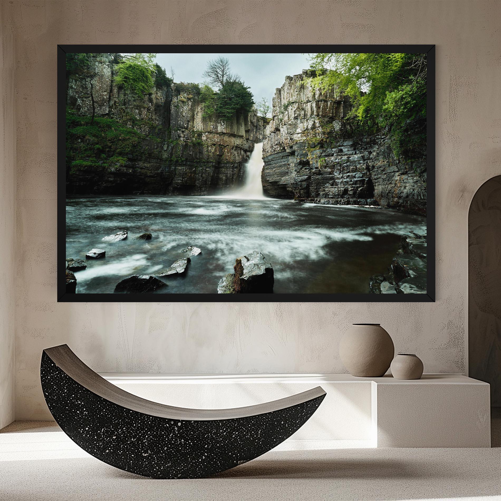 Leinwandbild Beautiful Water Falling mockup 8