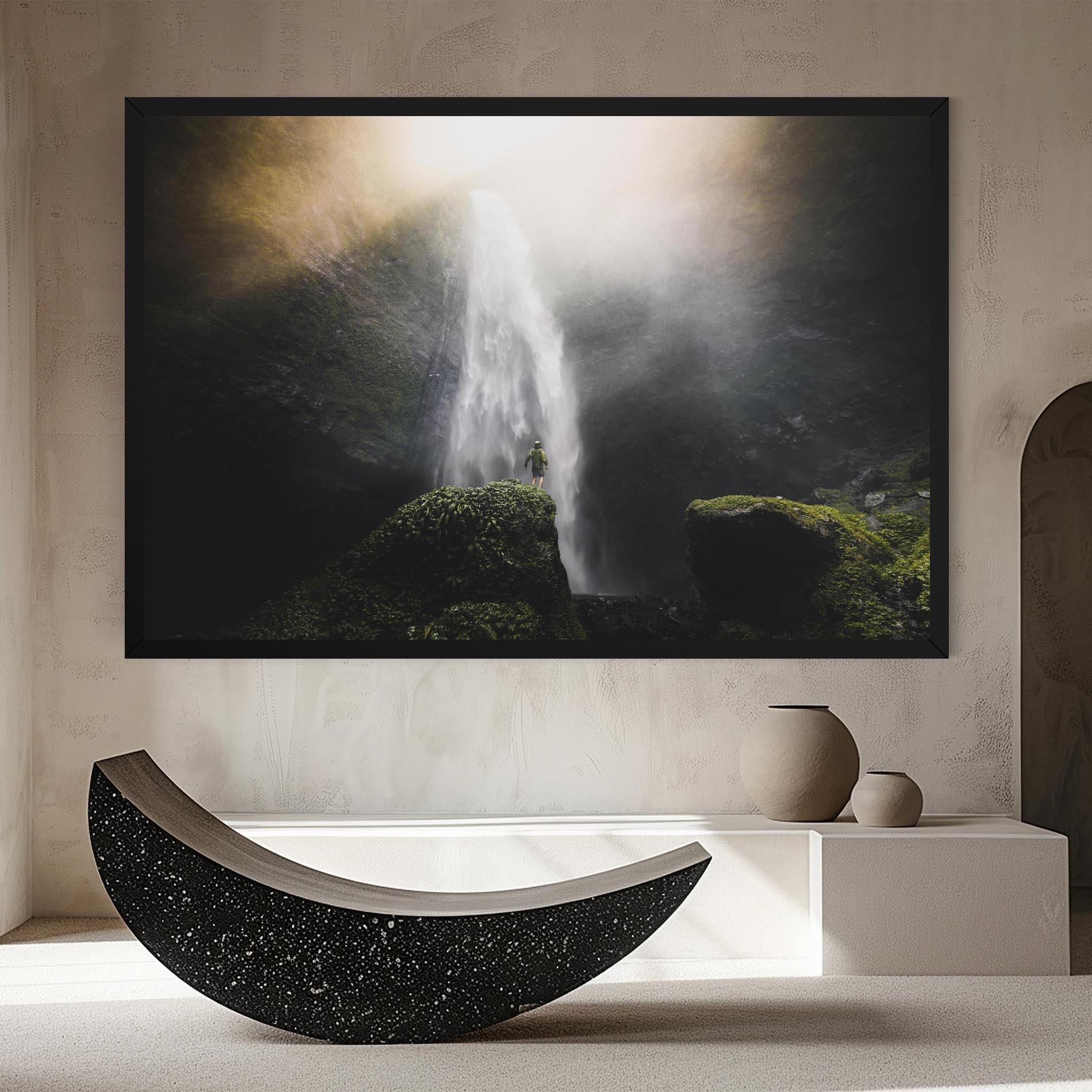 Leinwandbild Green Man Waterfall mockup 8