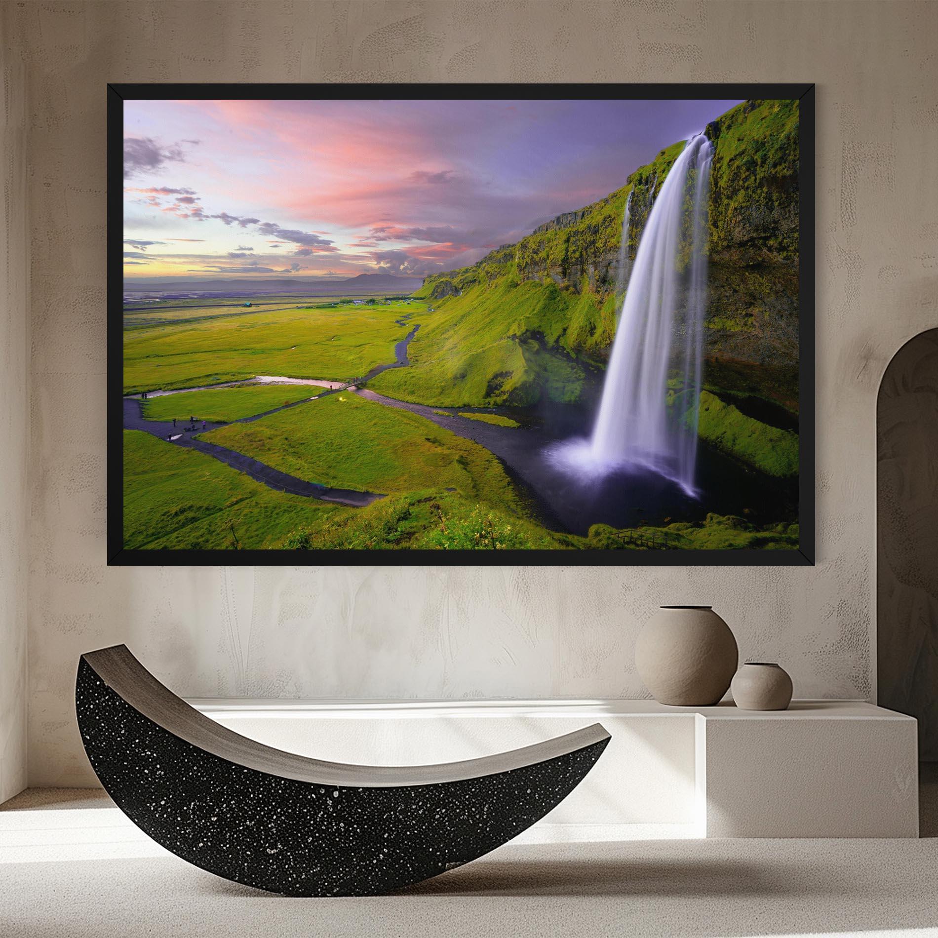 Leinwandbild Pink Wky Waterfall mockup 8