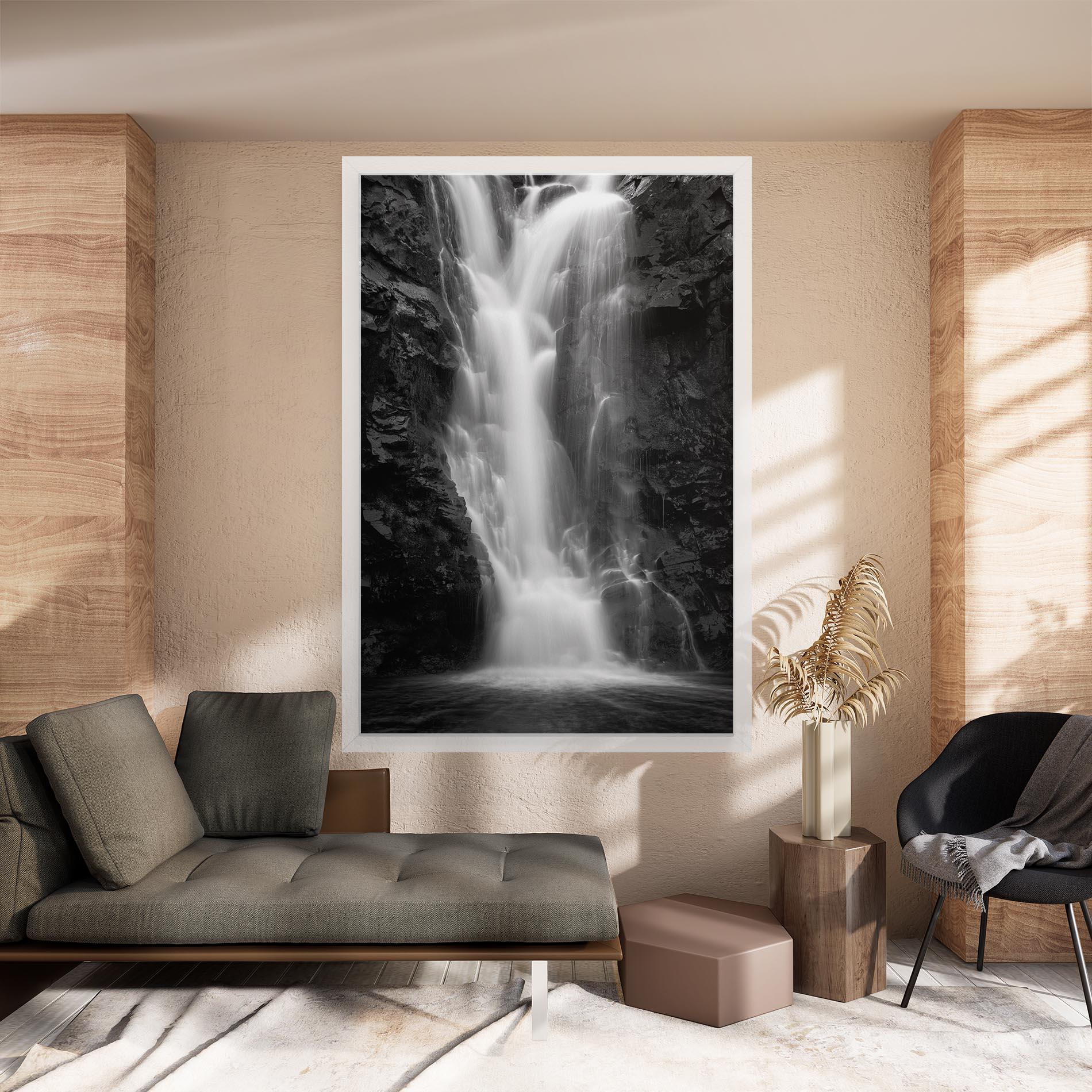 Leinwandbild Black Rock Waterfall View mockup 8