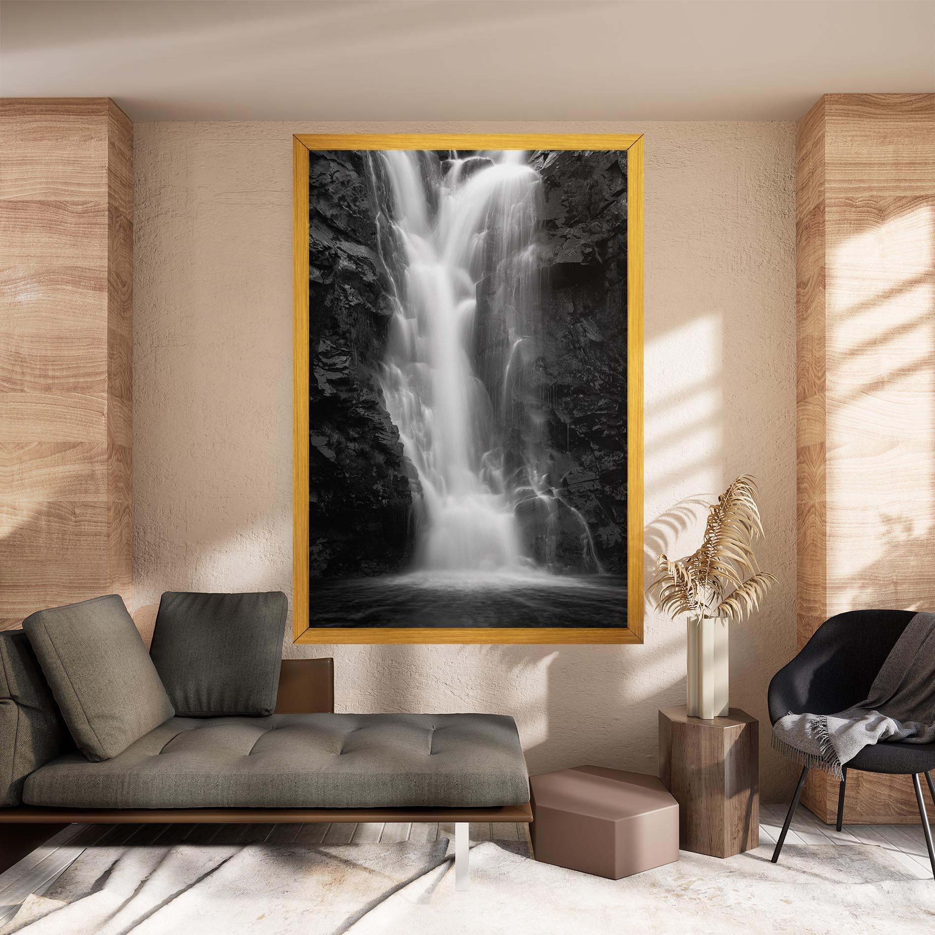 Leinwandbild Black Rock Waterfall View mockup 8