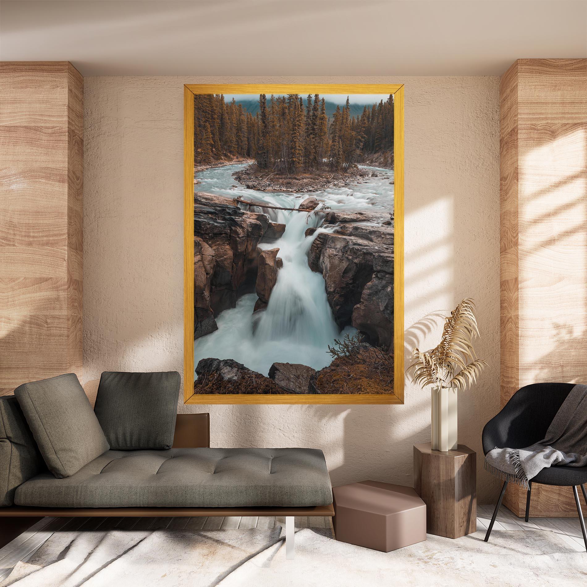 Leinwandbild Orange Trees Waterfall mockup 8