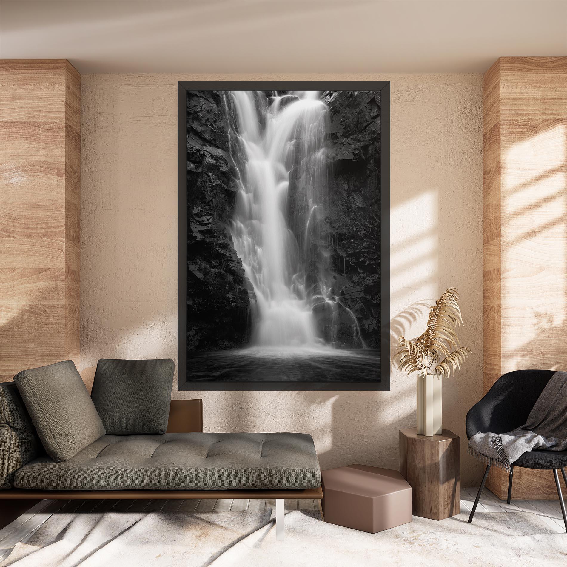 Leinwandbild Black Rock Waterfall View mockup 8