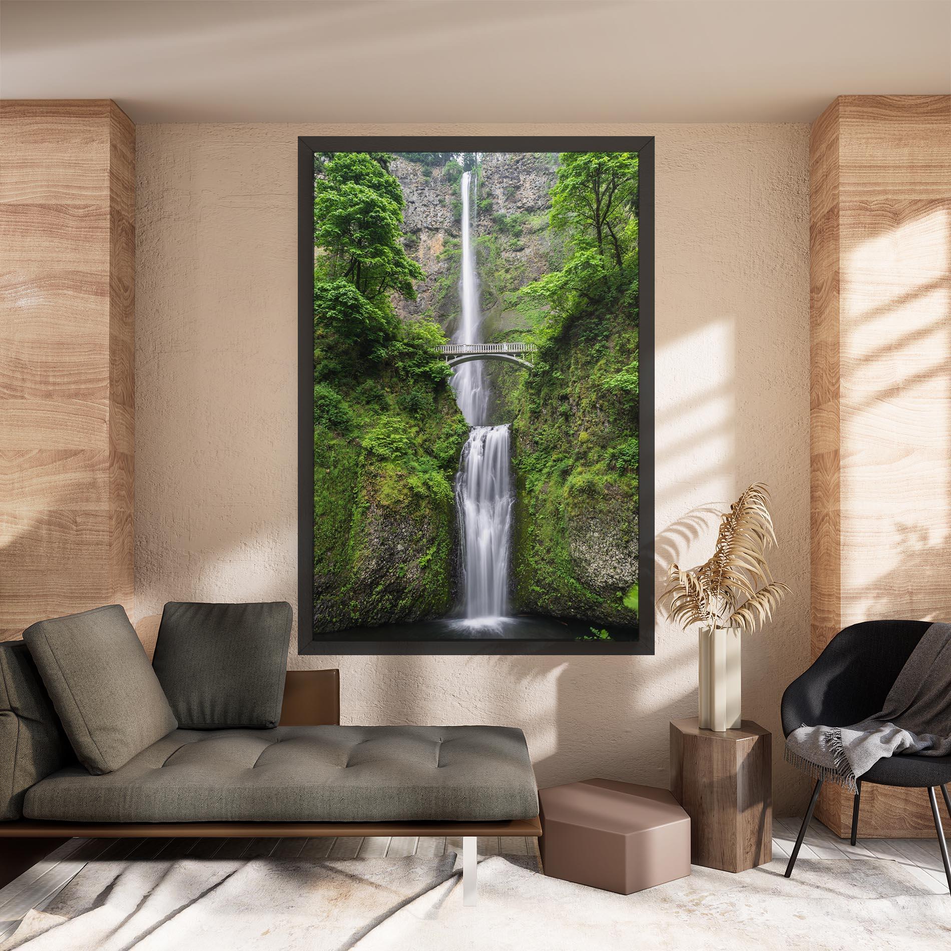 Leinwandbild Green Leaves Bridge View mockup 8