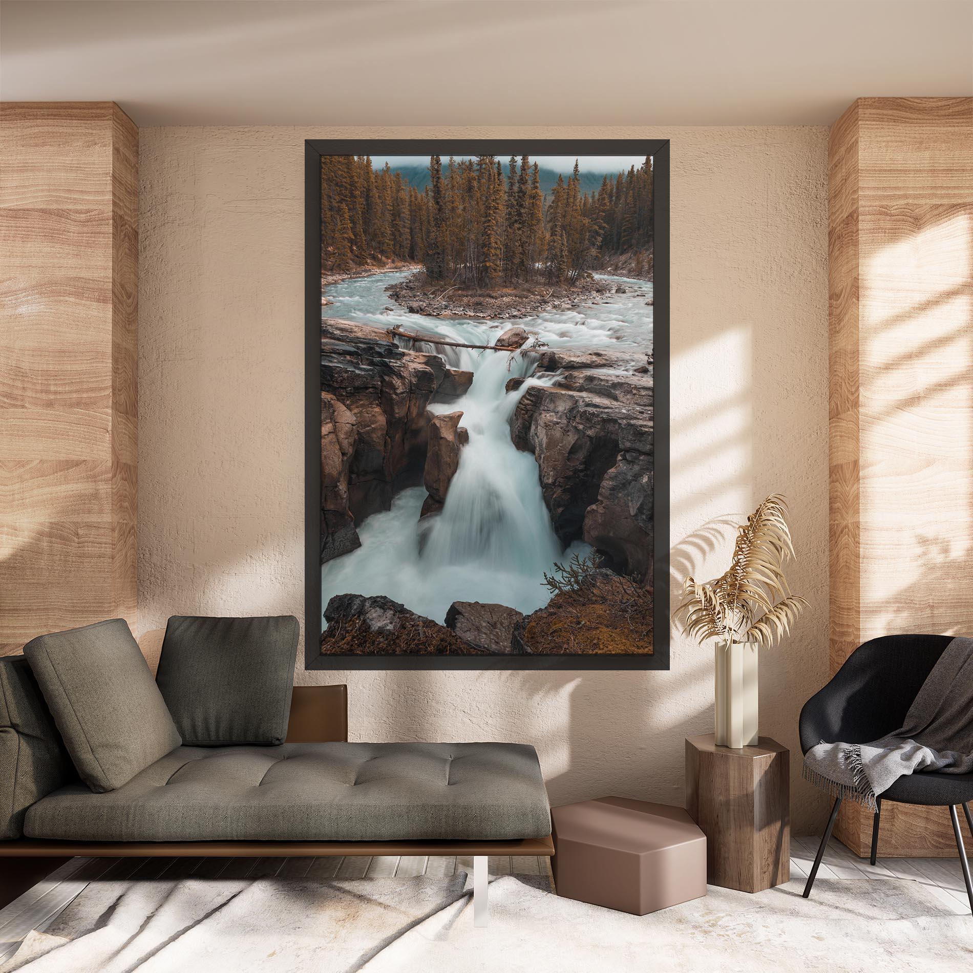 Leinwandbild Orange Trees Waterfall mockup 8