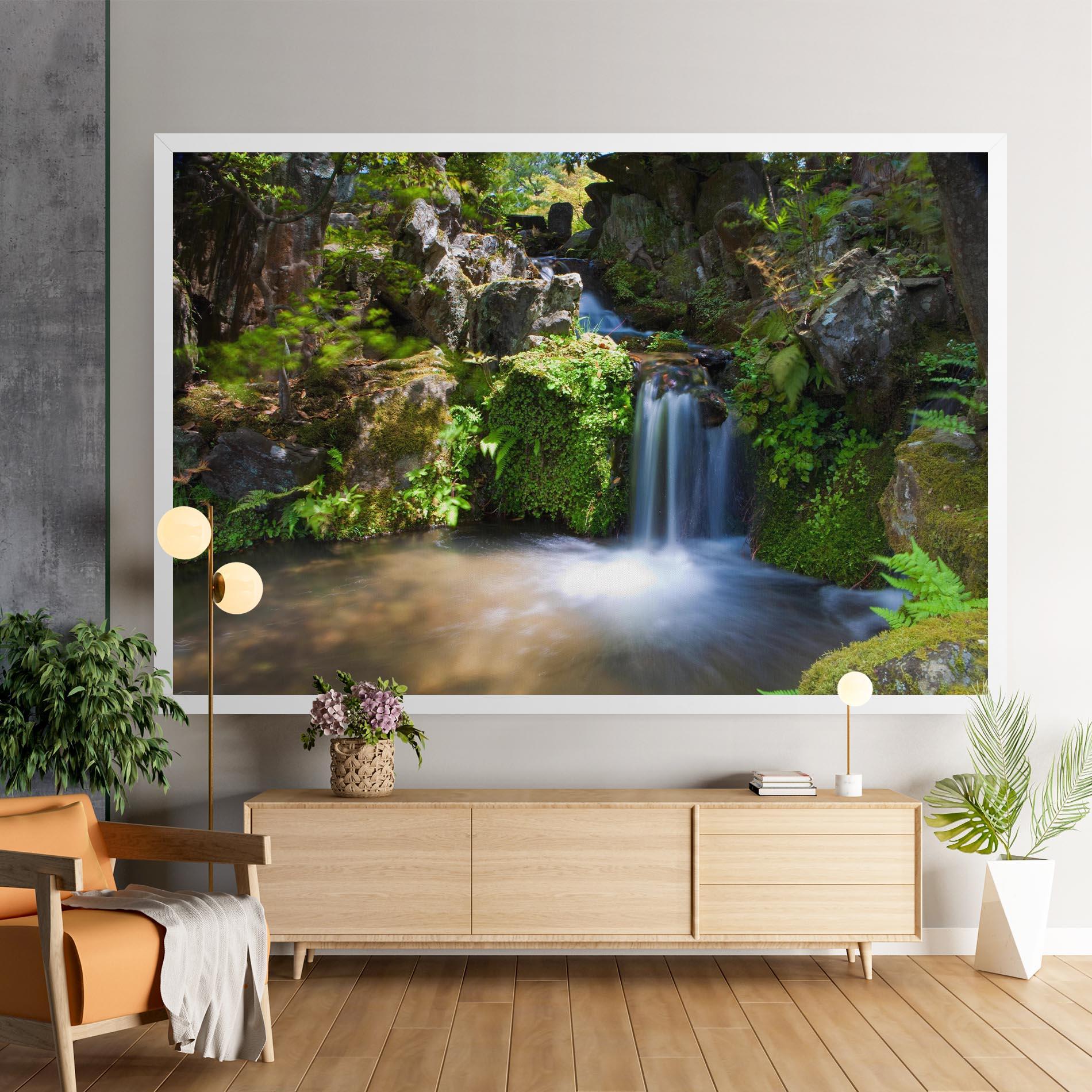 Leinwandbild Jungle View Waterfall mockup 9
