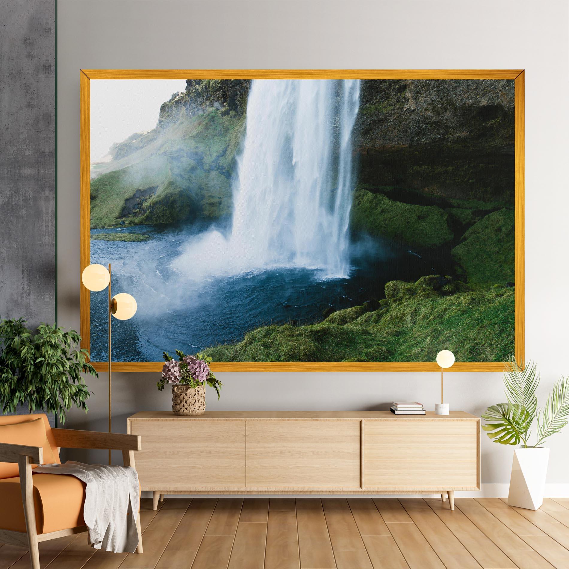 Leinwandbild Majestic Waterfall mockup 9