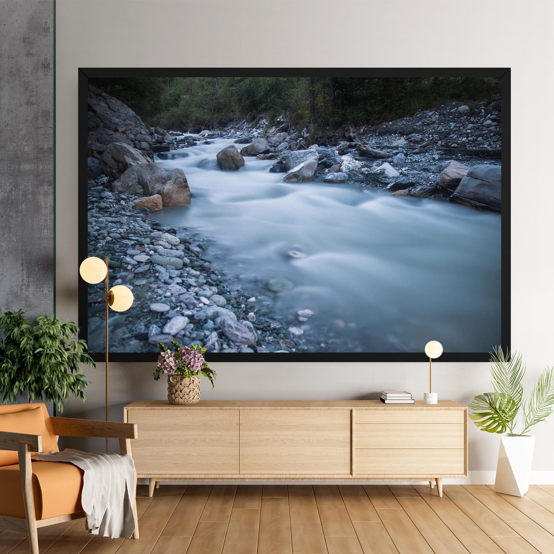 Leinwandbild Grey Water Falling mockup 9