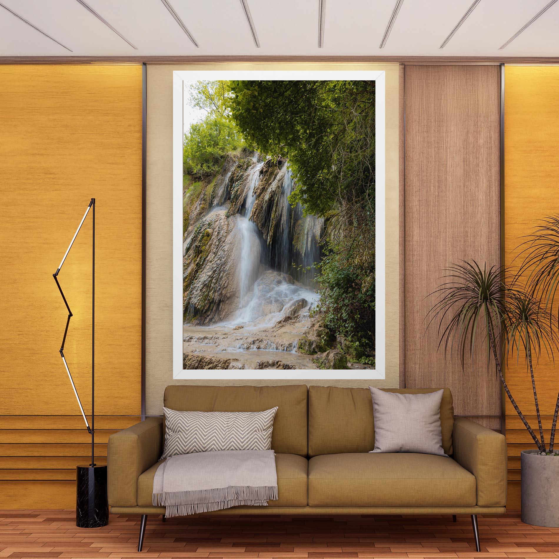 Leinwandbild Forest Waterfall View mockup 9
