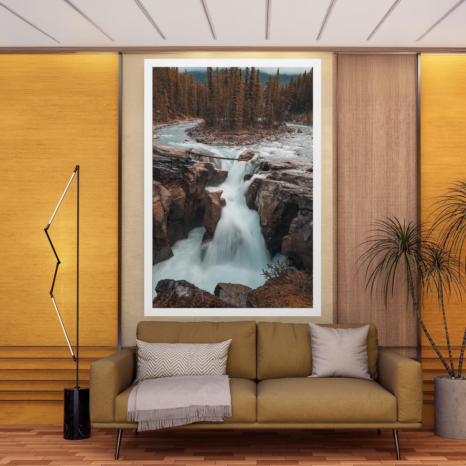 Leinwandbild Orange Trees Waterfall mockup 9