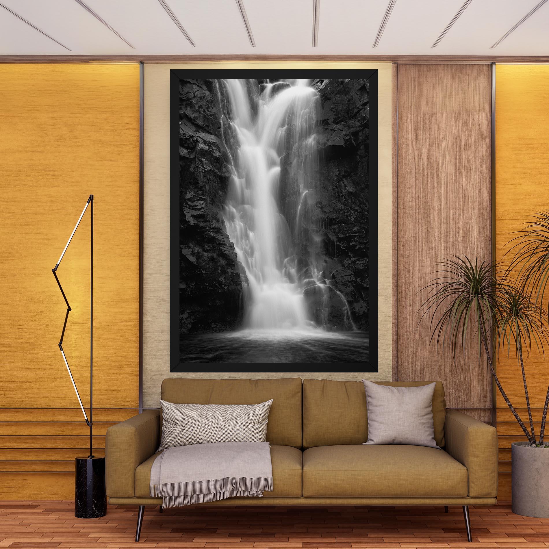 Leinwandbild Black Rock Waterfall View mockup 9