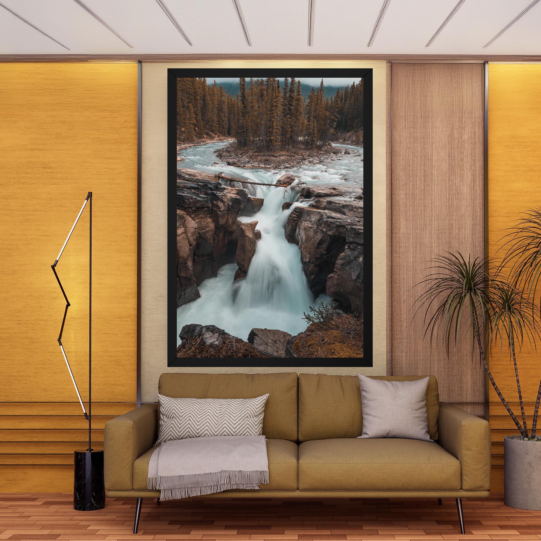 Leinwandbild Orange Trees Waterfall mockup 9