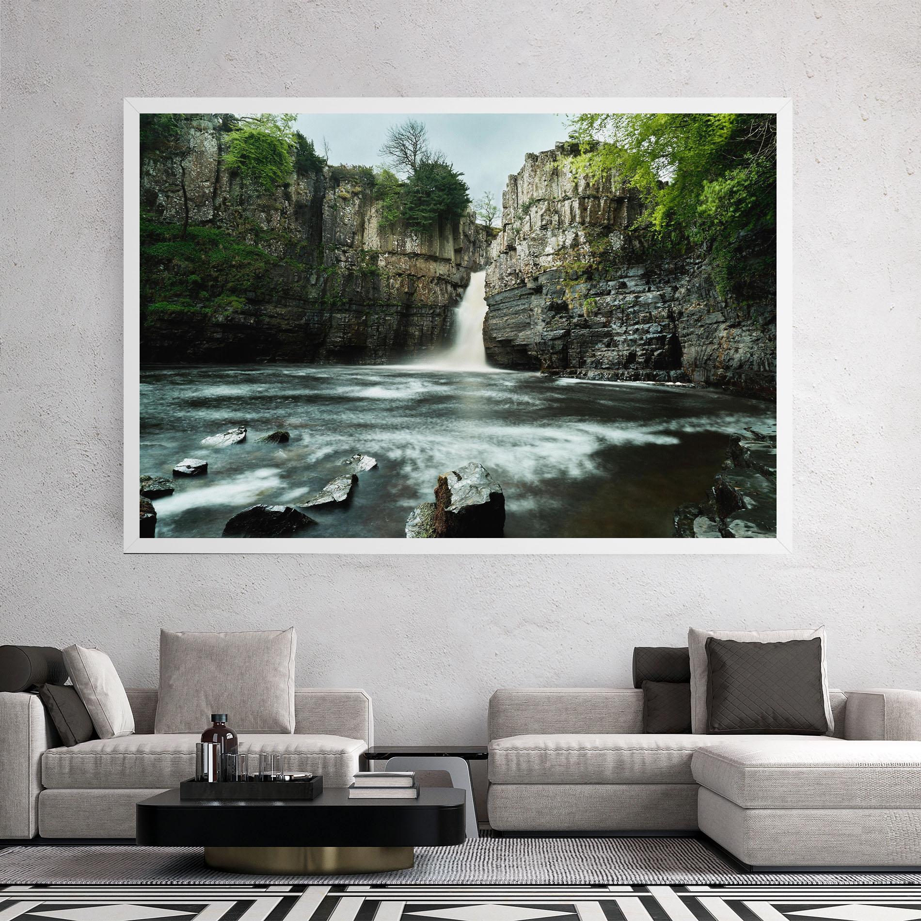 Leinwandbild Beautiful Water Falling mockup 2