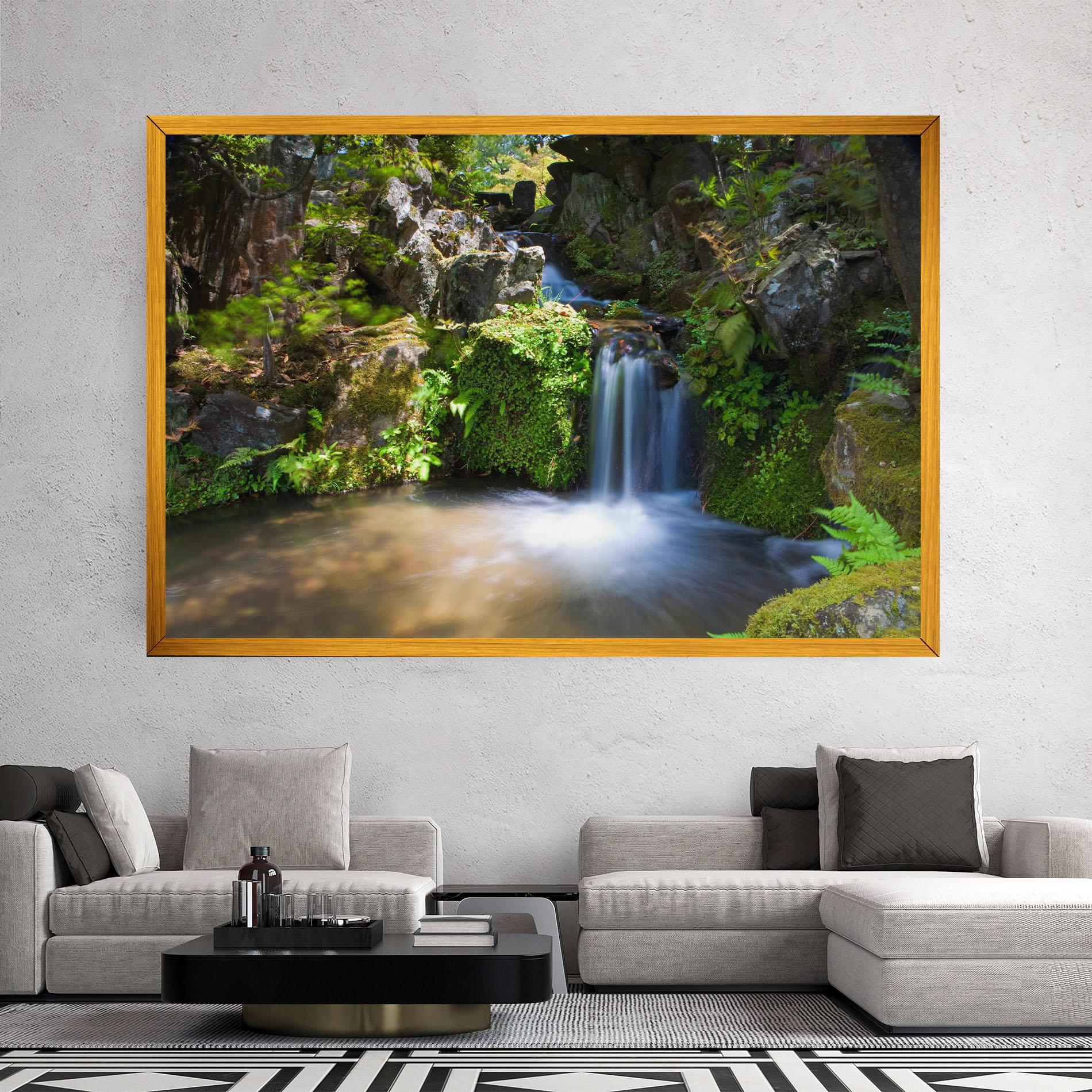 Leinwandbild Jungle View Waterfall mockup 2