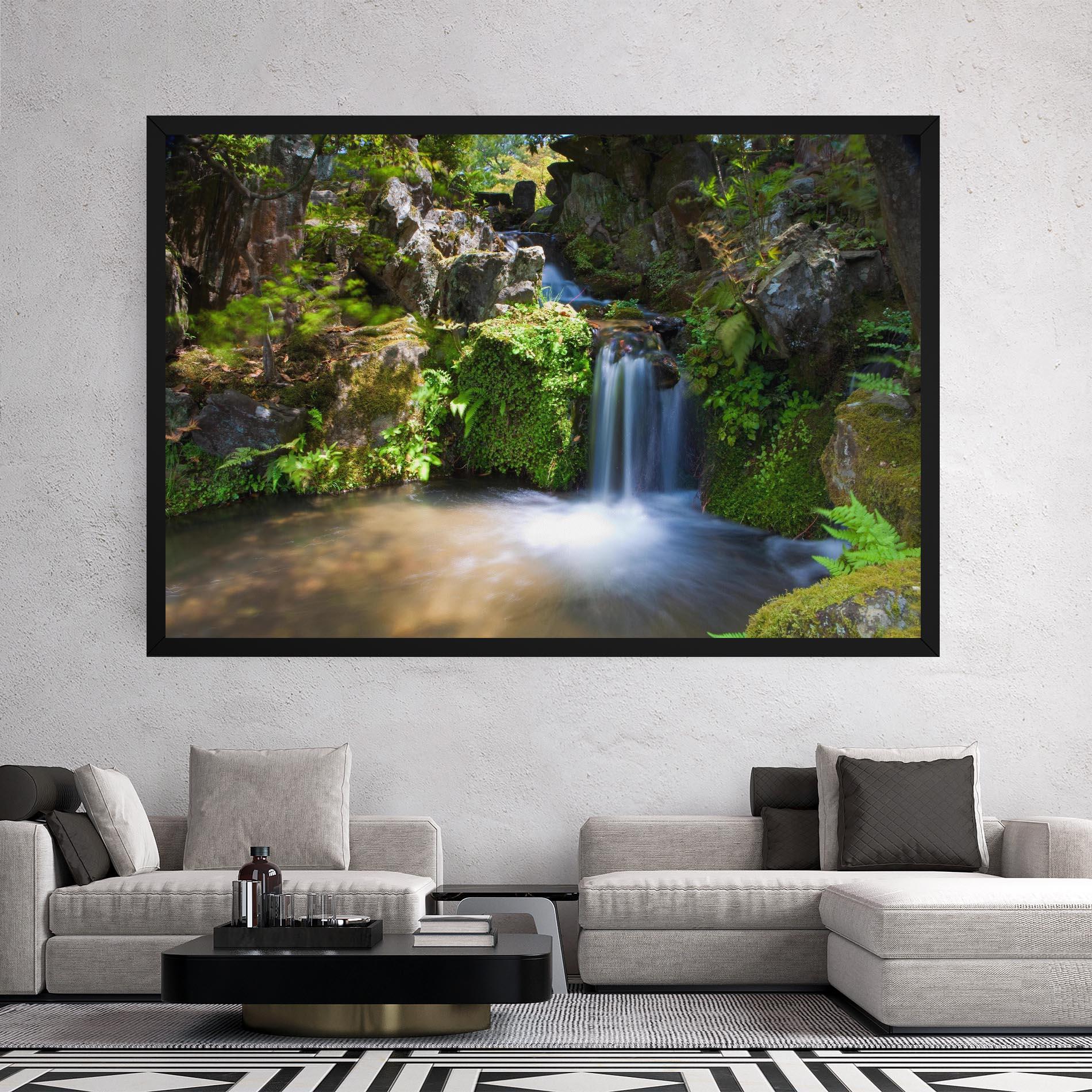 Leinwandbild Jungle View Waterfall mockup 2