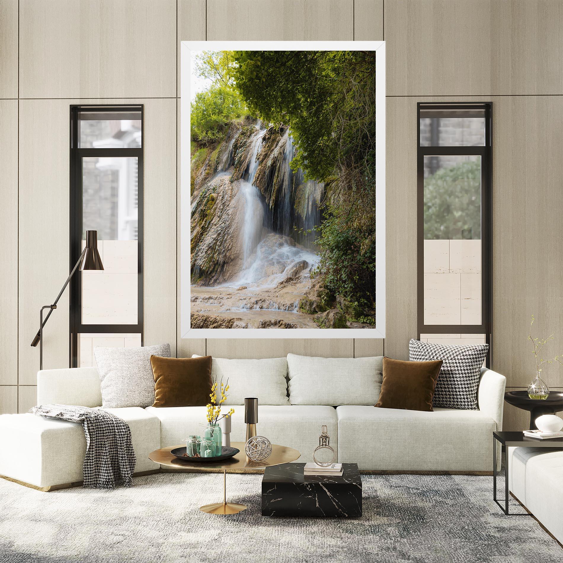 Leinwandbild Forest Waterfall View mockup 2