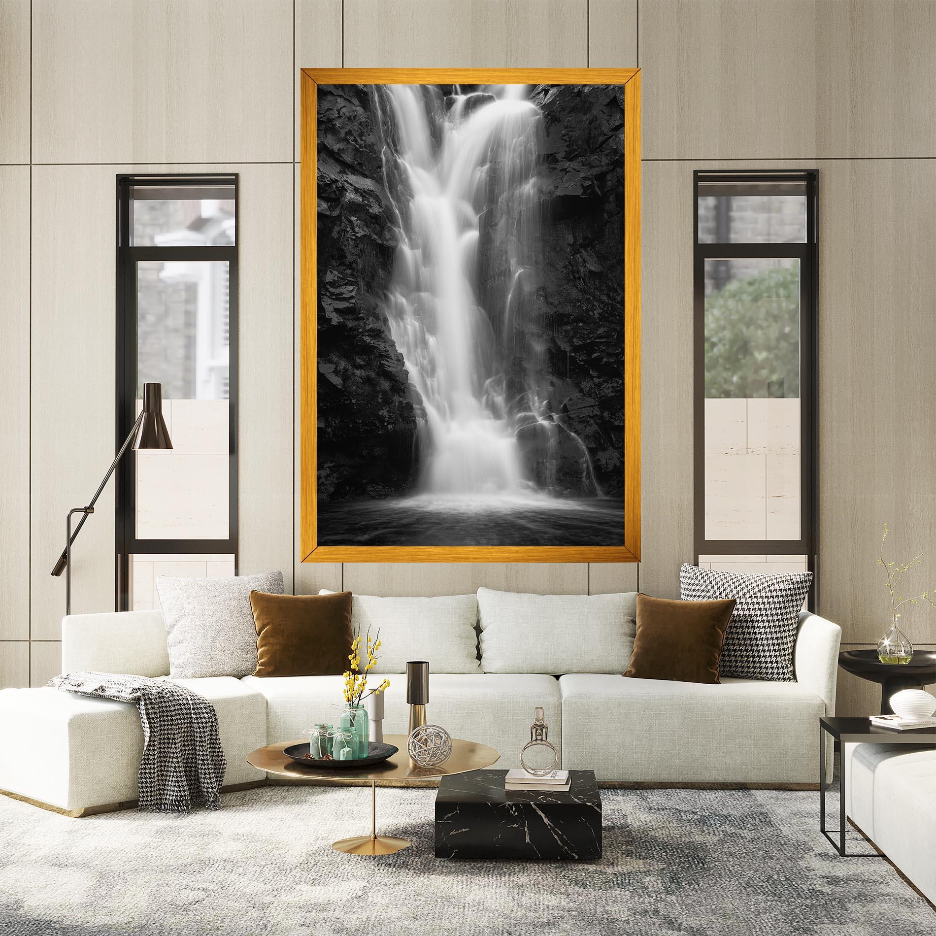 Leinwandbild Black Rock Waterfall View mockup 2