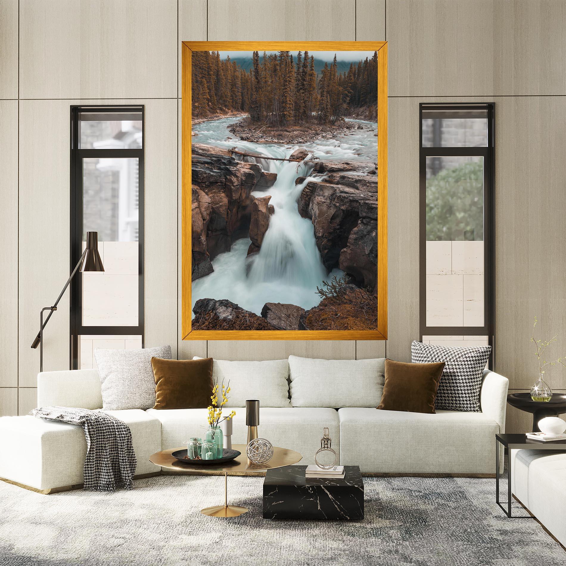 Leinwandbild Orange Trees Waterfall mockup 2