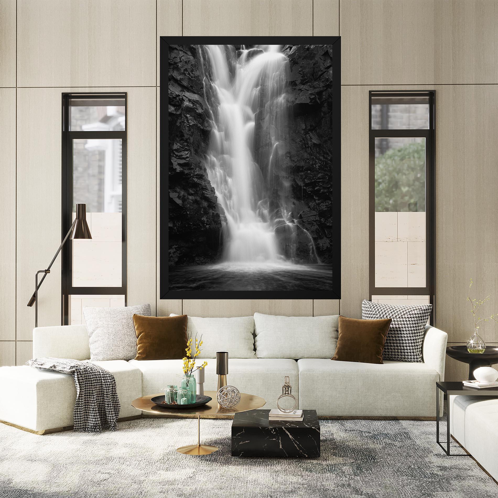 Leinwandbild Black Rock Waterfall View mockup 2