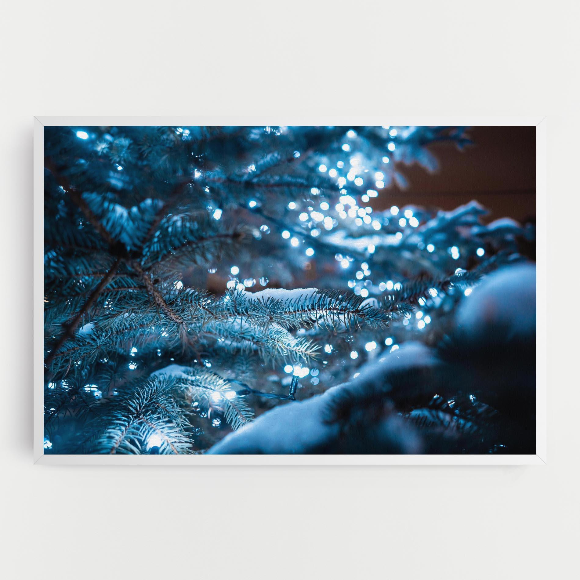 Leinwandbild Blue Christmas Tree mockup 0