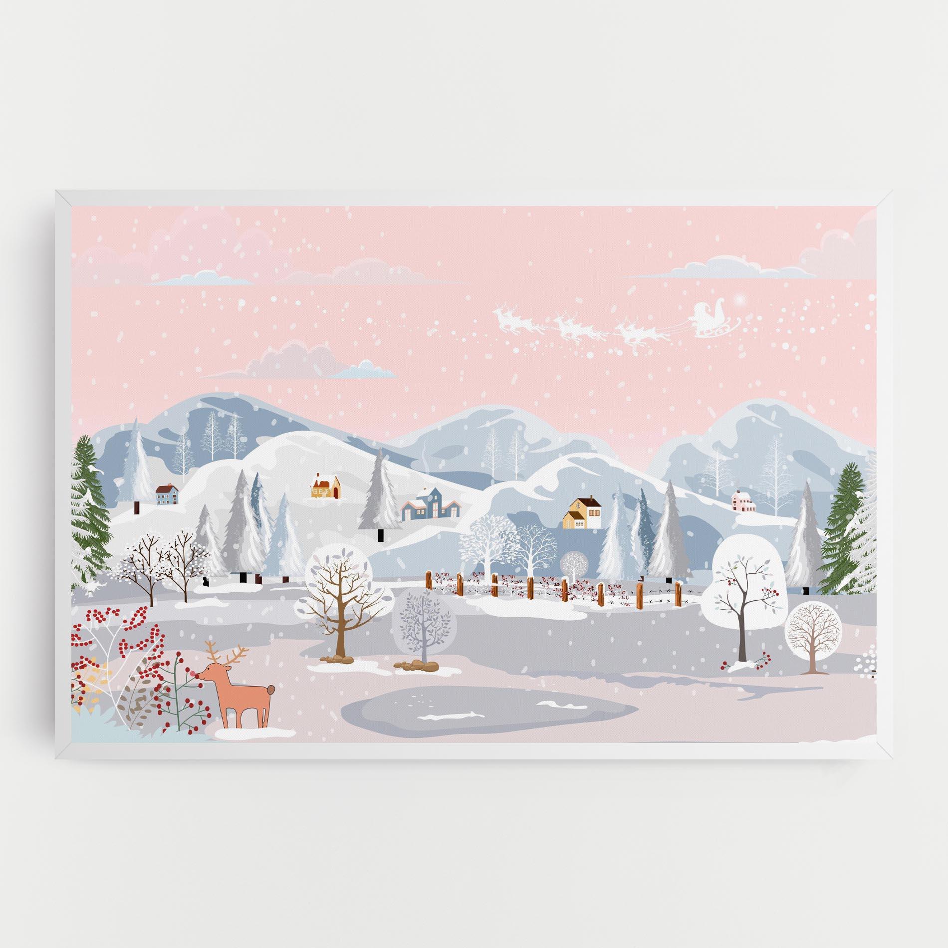 Leinwandbild Pink Sky Winter mockup 0