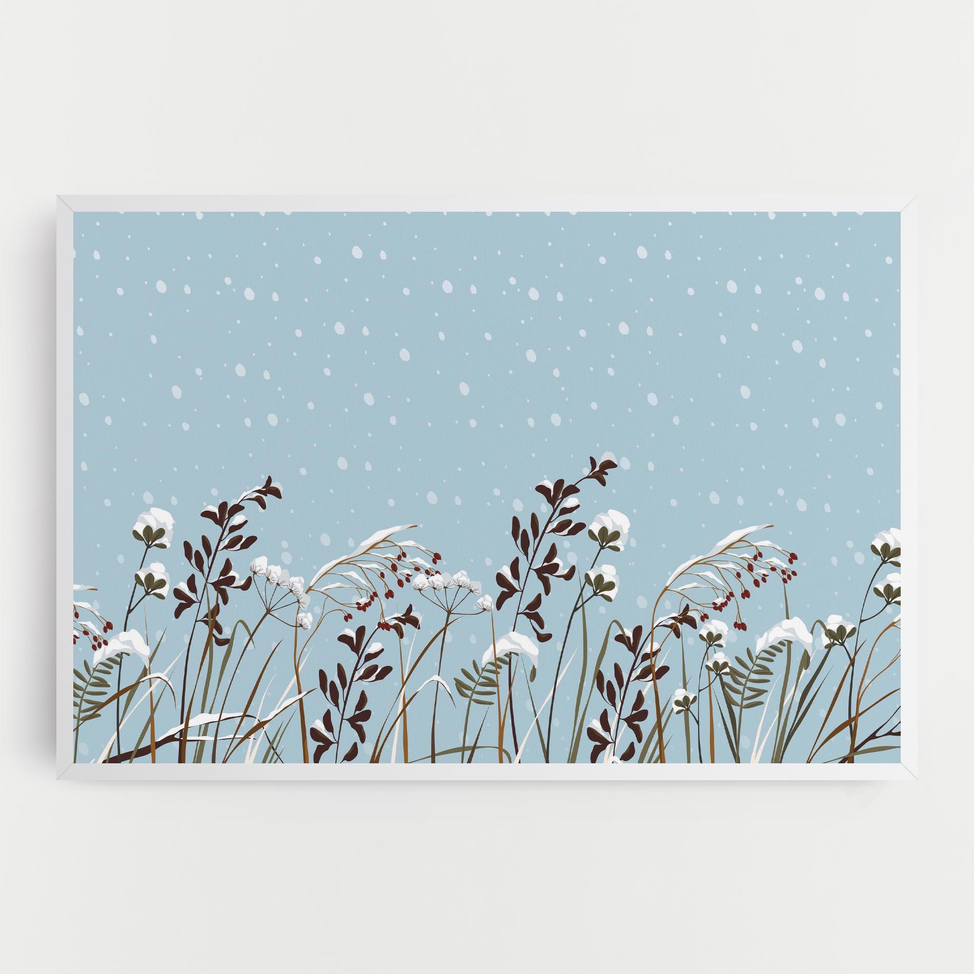 Leinwandbild Snow Plants mockup 0