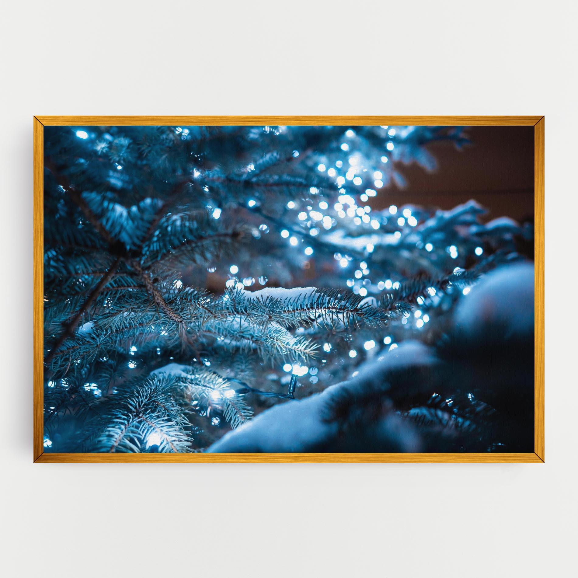 Leinwandbild Blue Christmas Tree mockup 0