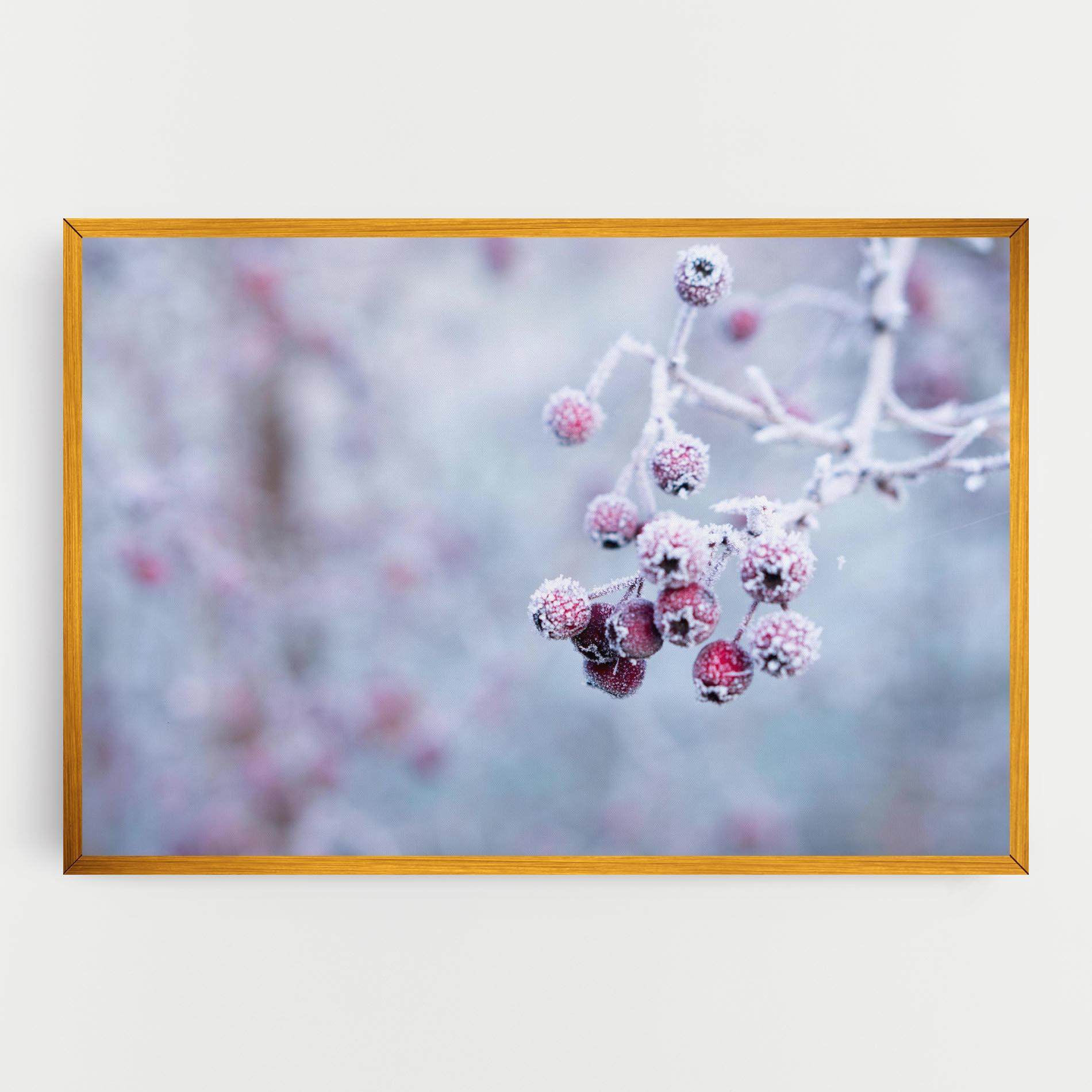 Leinwandbild Red Winter Fruits mockup 0