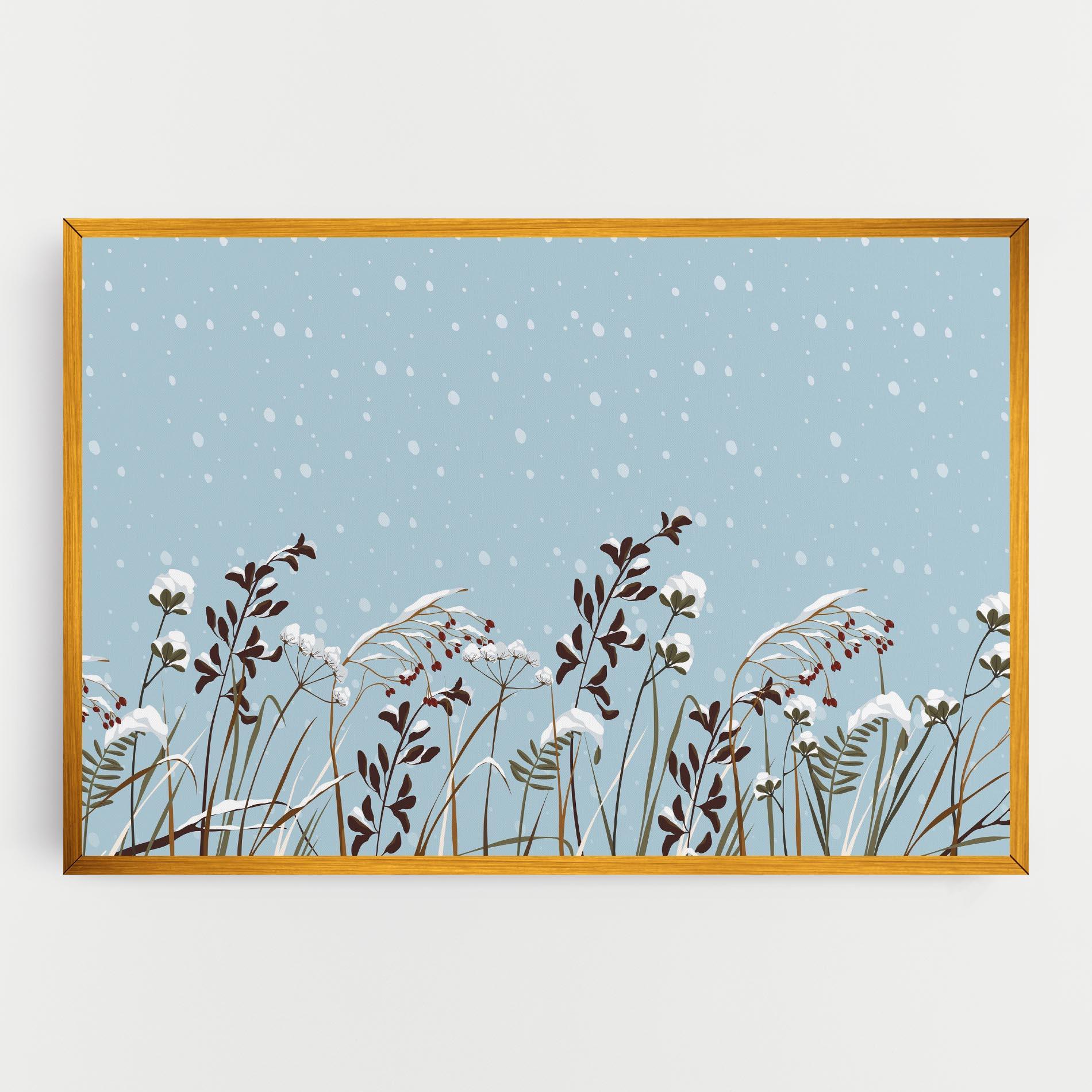 Leinwandbild Snow Plants mockup 0