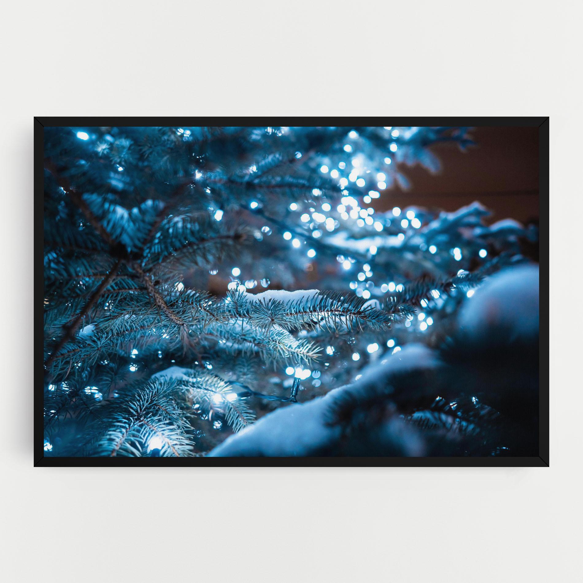 Leinwandbild Blue Christmas Tree mockup 0
