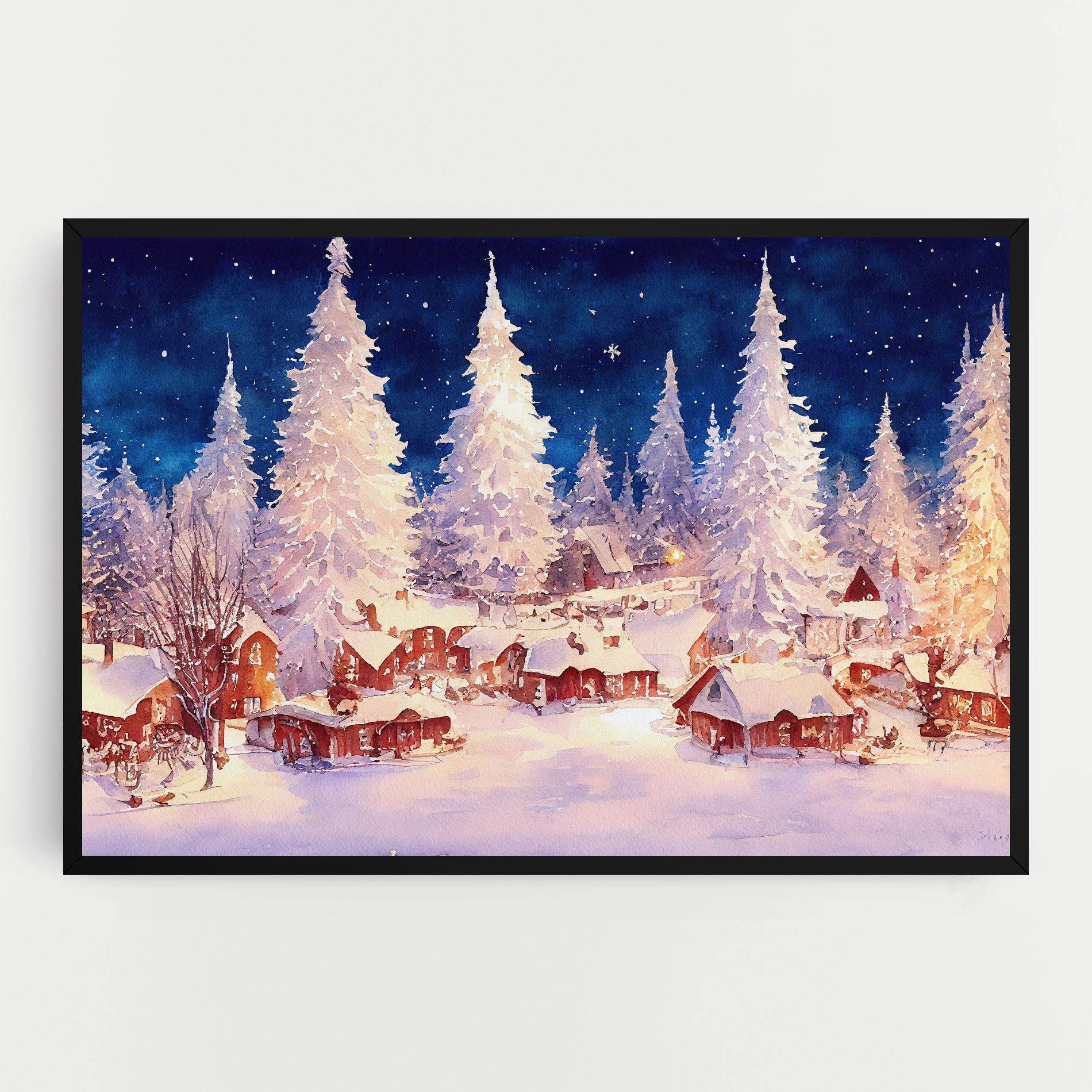 Snow Falling Painting mockup 0