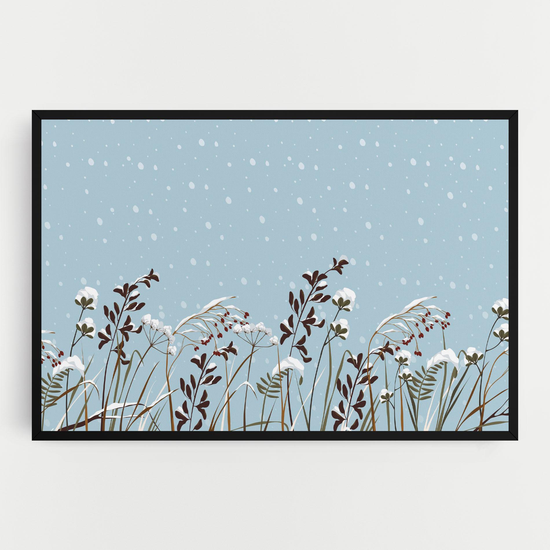 Leinwandbild Snow Plants mockup 0