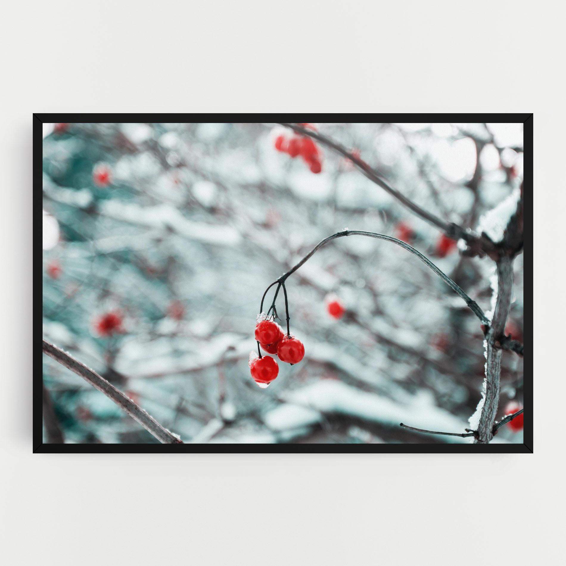 Leinwandbild Snow Red Fruits mockup 0