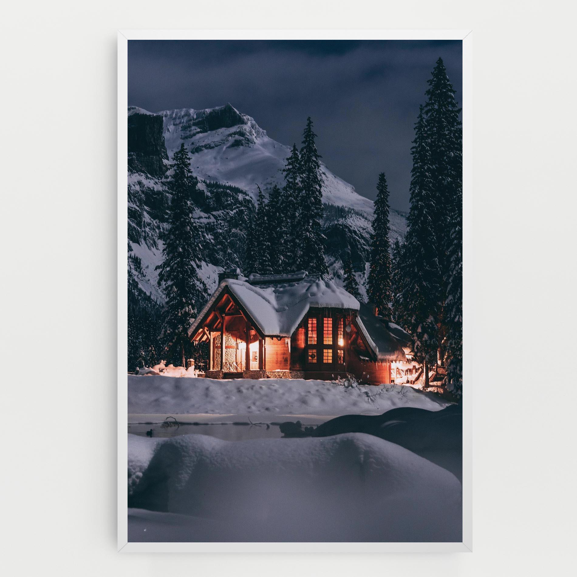 Leinwandbild Winter House mockup 0