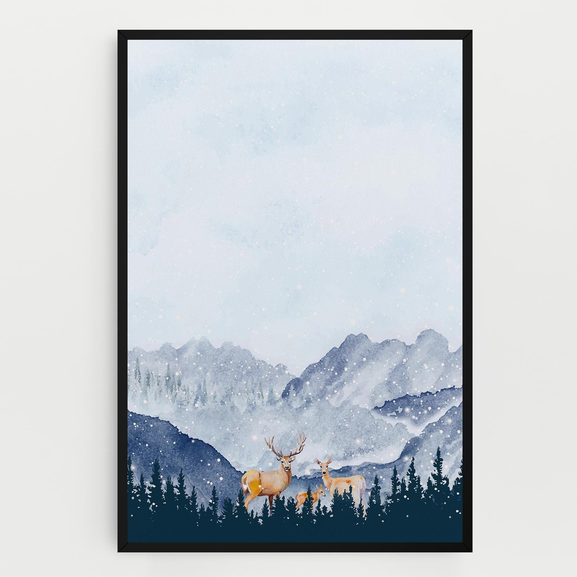 Winter Deers mockup 0