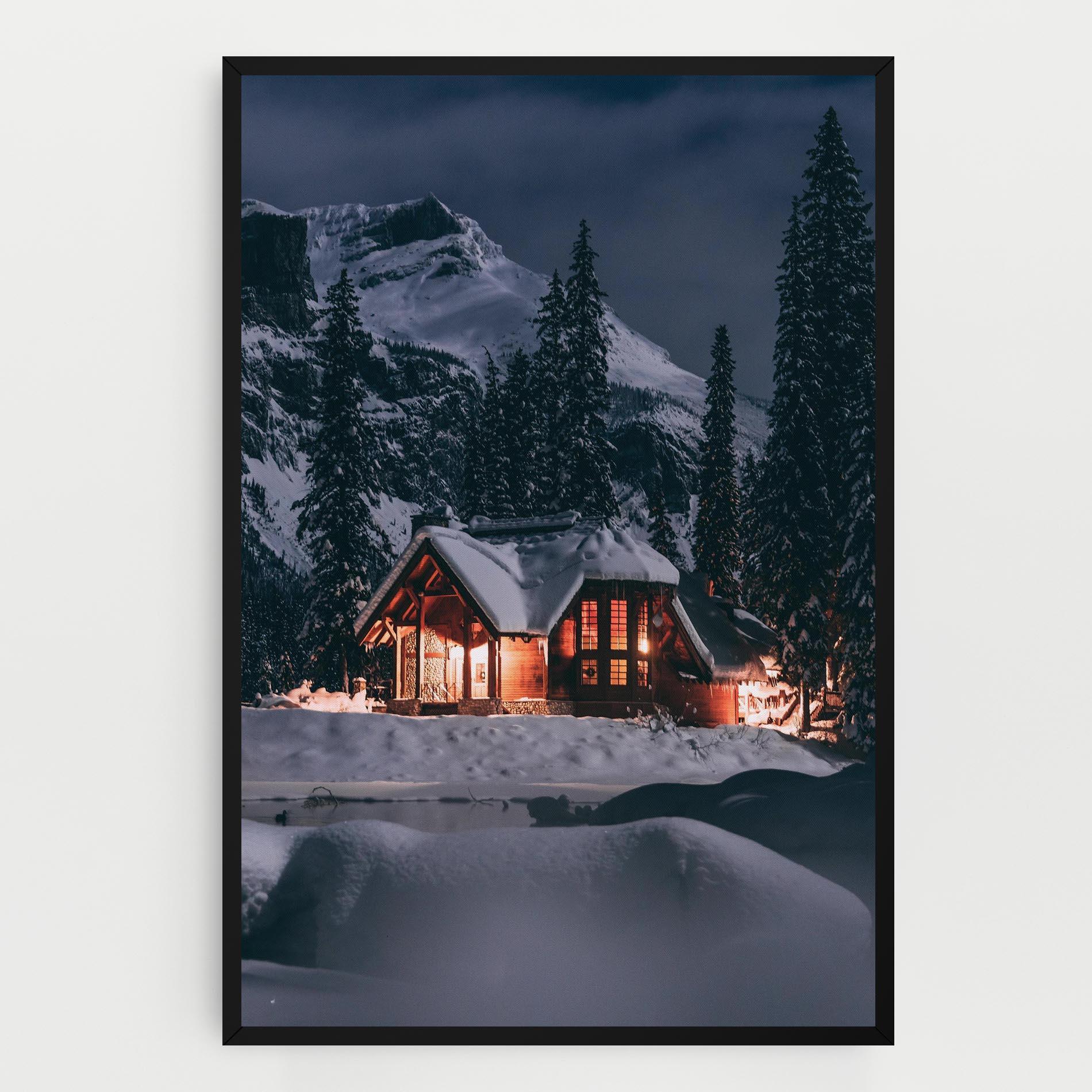 Leinwandbild Winter House mockup 0