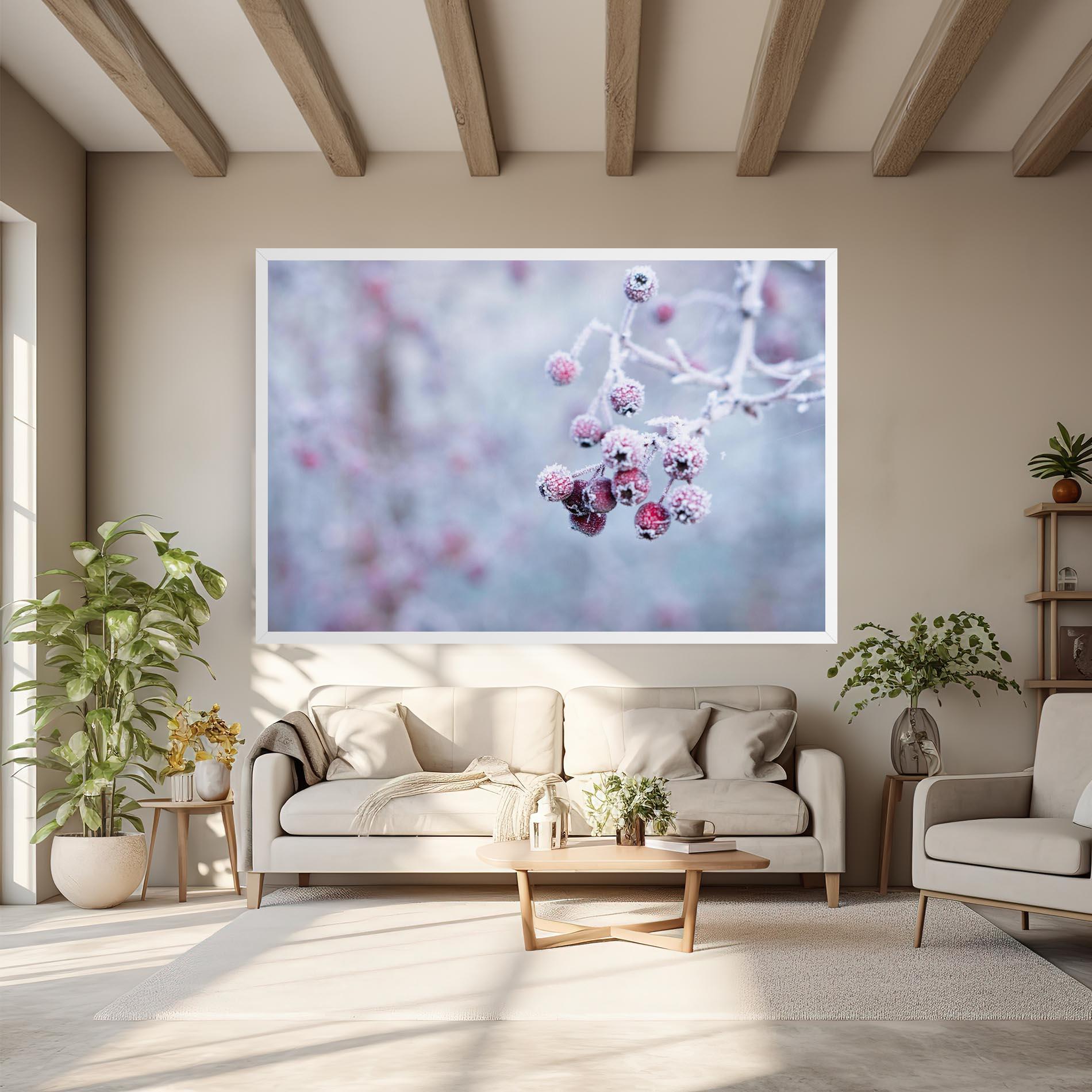 Leinwandbild Red Winter Fruits mockup 6