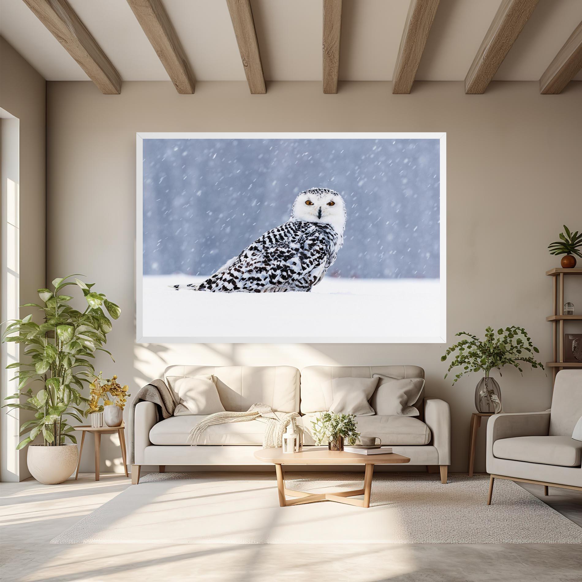 Leinwandbild Snow Owl mockup 6