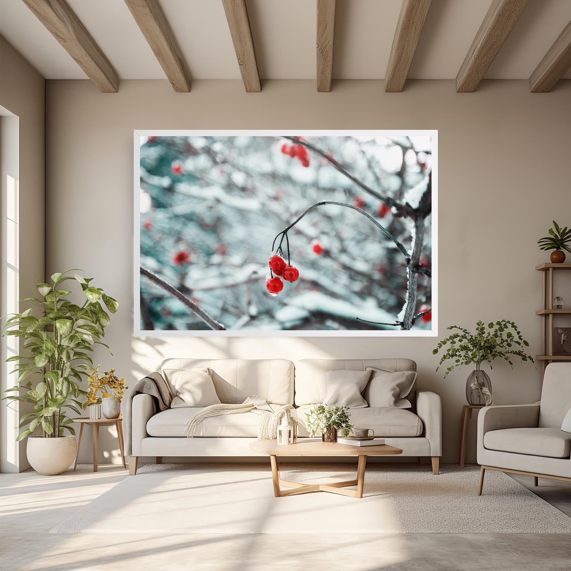 Leinwandbild Snow Red Fruits mockup 6