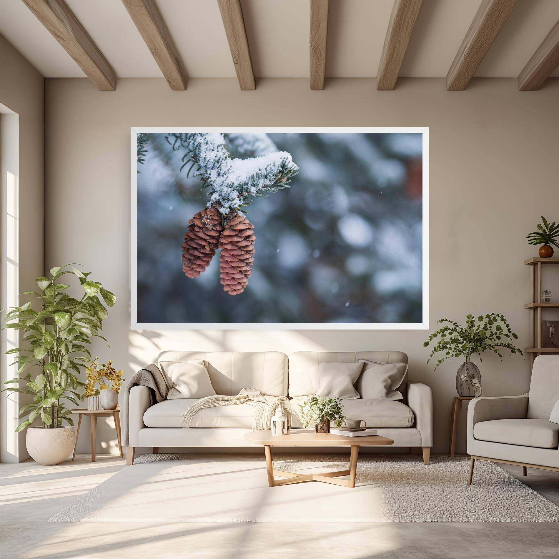 Leinwandbild Winter Cones mockup 6