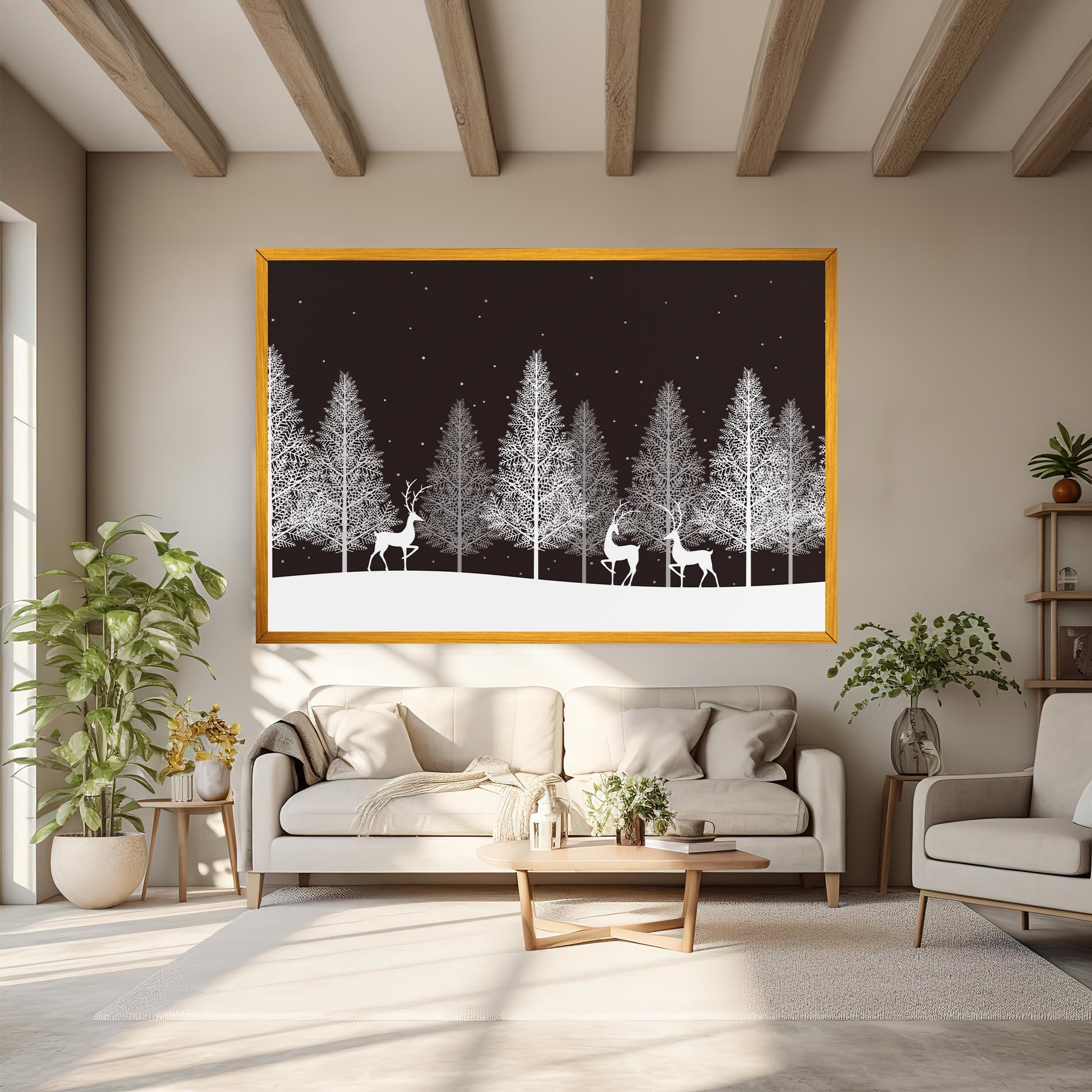 Leinwandbild Brown Sky Winter mockup 6