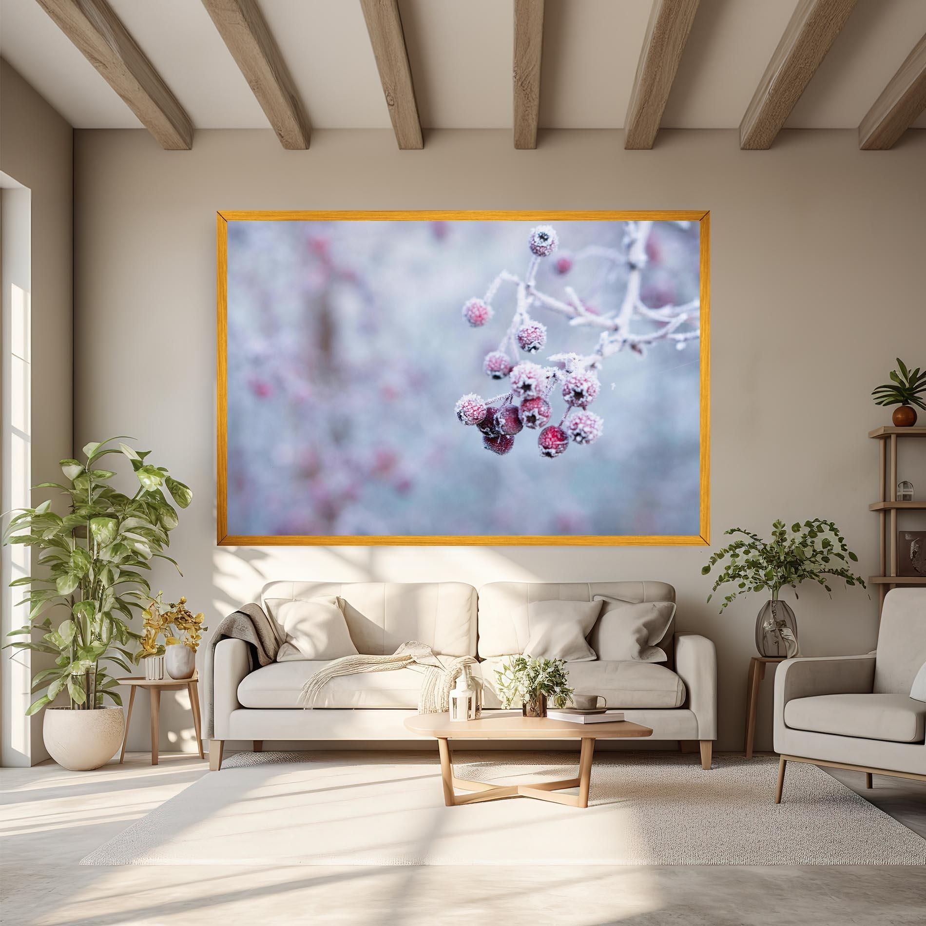 Leinwandbild Red Winter Fruits mockup 6